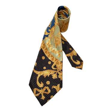 Designer RICHEL ROYAL Gold Baroque Silk Tie HMade… - image 1