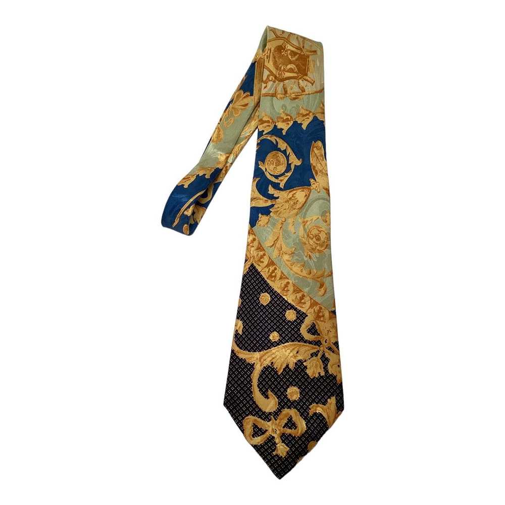 Designer RICHEL ROYAL Gold Baroque Silk Tie HMade… - image 8
