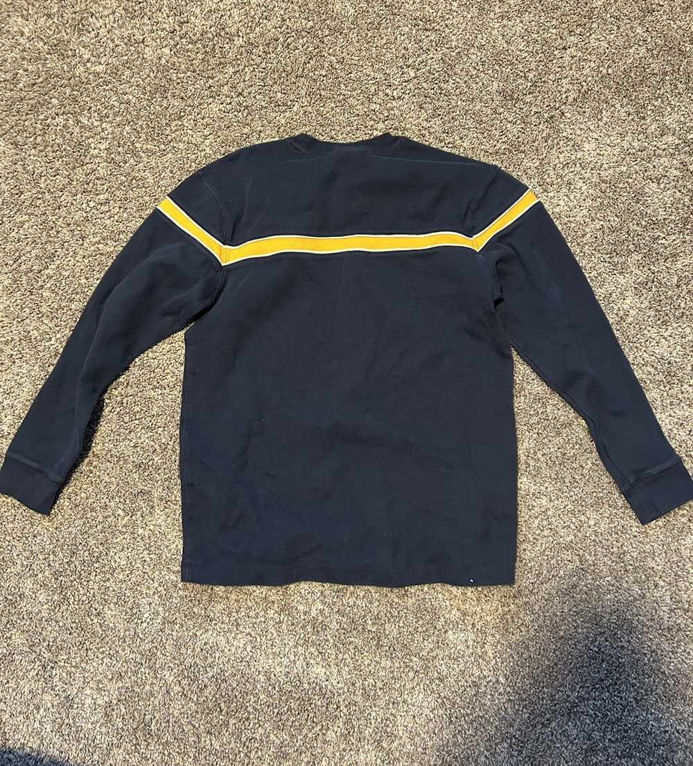 Old Navy Washed Navy and Yellow Old Navy Sweater - image 2