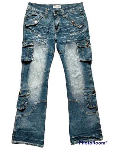 Vintage Y2K Abercrombie & Fitch Low Rise Cargo Flare Pants Khaki Ran Women  8