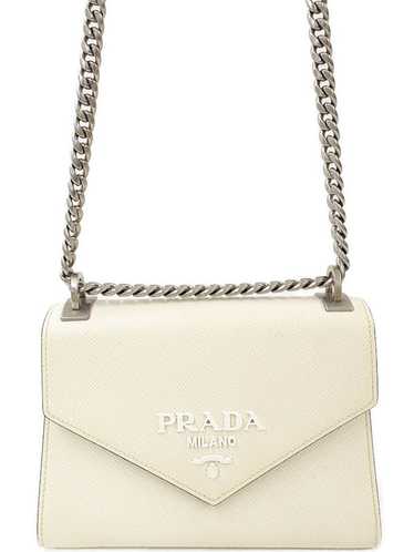 Prada Prada Monochrome Bag Chain Shoulder Bag Whit