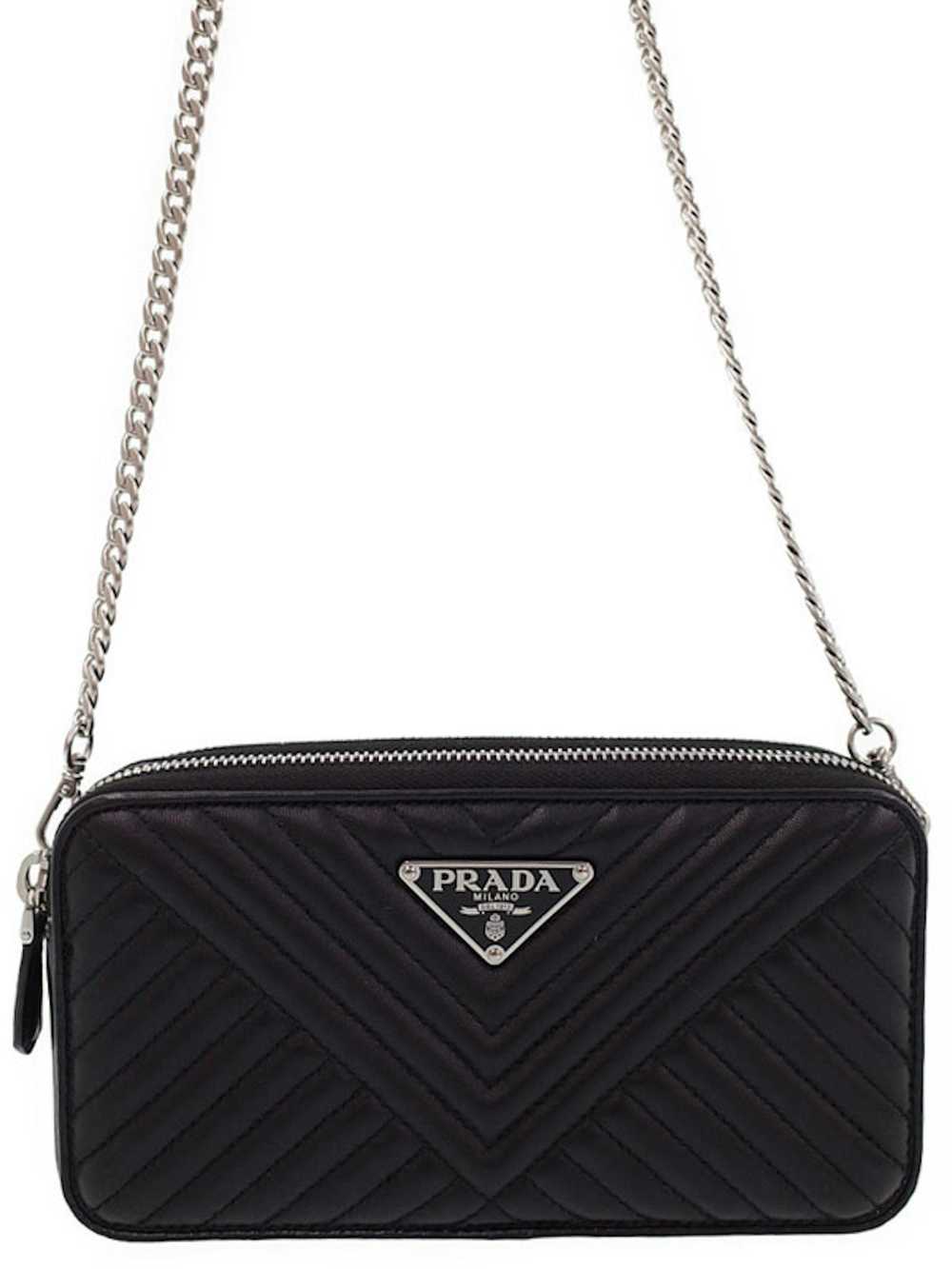 Prada Prada Nappa Leather Mini Chain Shoulder Bag… - image 1
