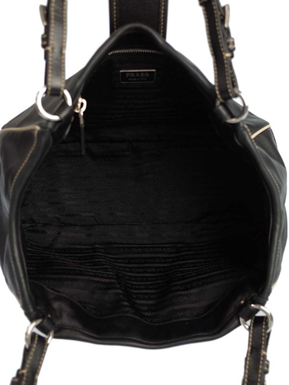 Prada Prada Leather Shoulder Bag Black - image 3