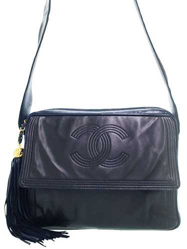 Chanel Chanel Coco Mark Shoulder Bag Black x Navy