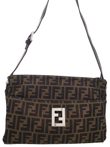 Fendi Fendi Zucca Pattern Semi Shoulder Bag Brown