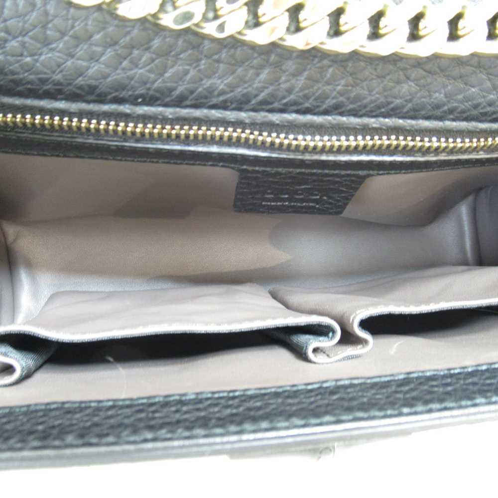 Gucci Gucci Chain Shoulder Bag Leather Black - image 4