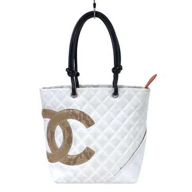 Chanel Chanel Cambon Line Medium Tote Bag White - image 1