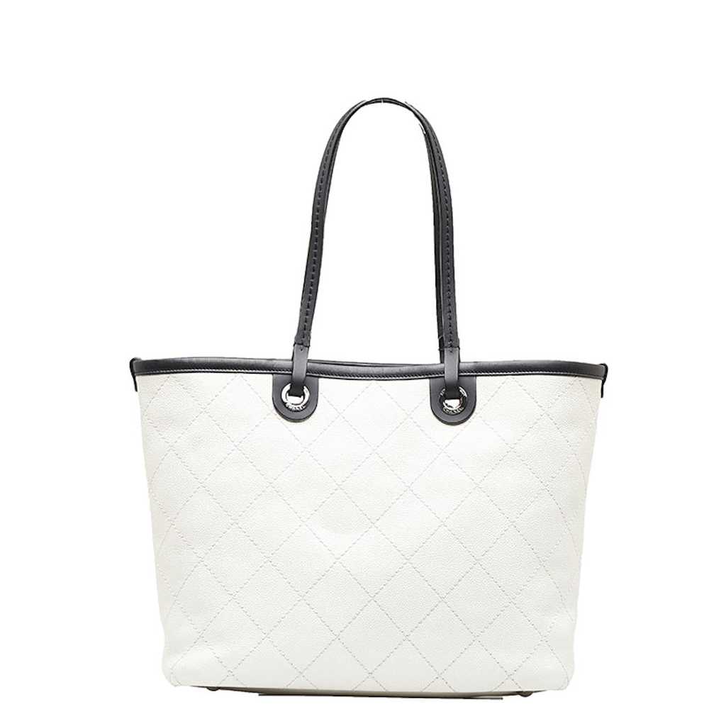 Chanel Chanel Coco Mark Tote Bag Shoulder Bag Whi… - image 2