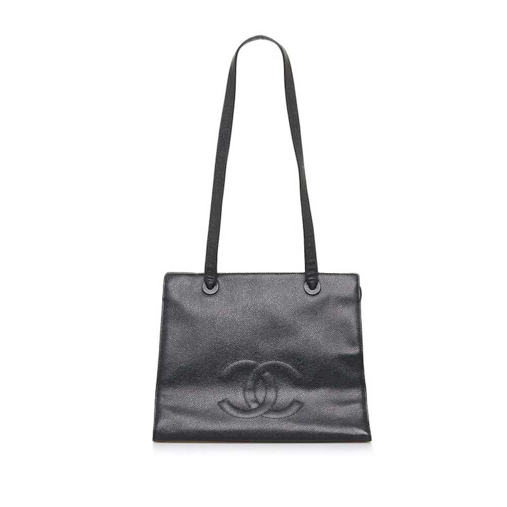 Chanel Chanel Coco Mark Tote Bag Shoulder Bag Bla… - image 1
