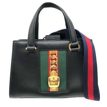 Gucci Gucci Sylvie 2way Handbag Shoulder Bag Black