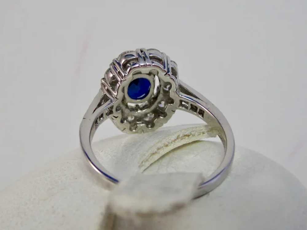 Natural No Heat Sapphire & Diamond Engagement Hal… - image 10