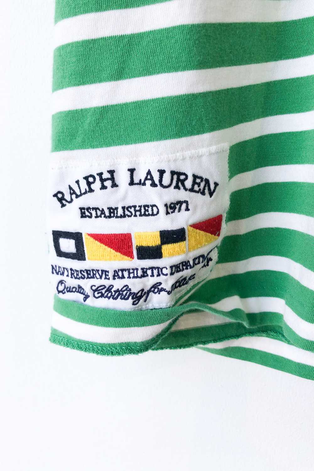 Ralph Lauren Green White Stripe Tshirt - image 5