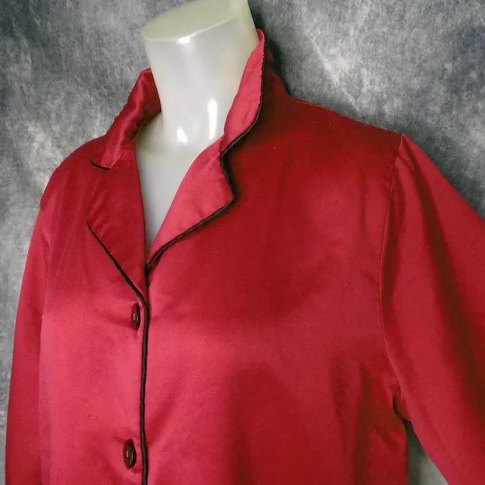 Red Satin Pajamas from Oscar De La Renta, Oversiz… - image 2