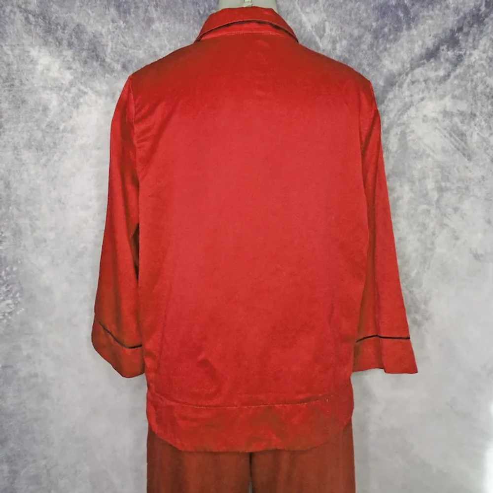 Red Satin Pajamas from Oscar De La Renta, Oversiz… - image 5