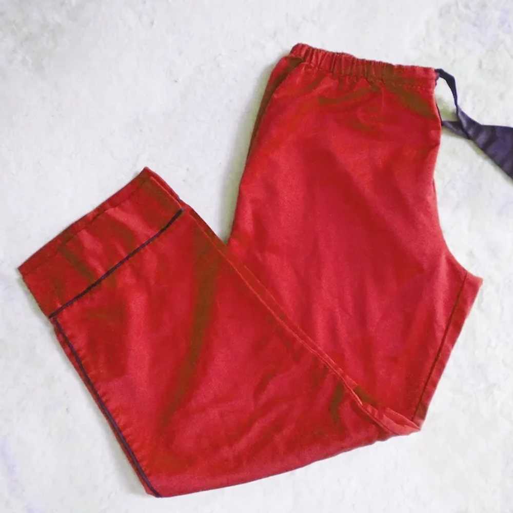 Red Satin Pajamas from Oscar De La Renta, Oversiz… - image 7