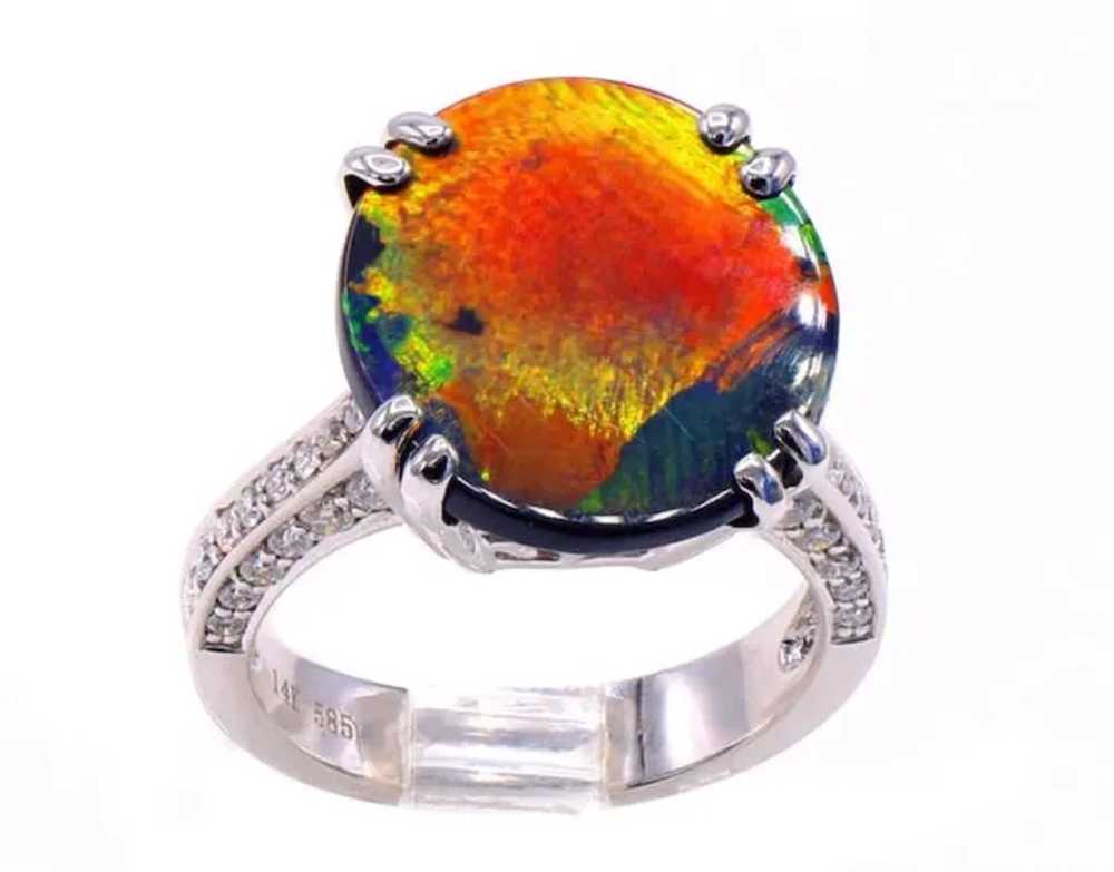 Rare Australian Lightning Ridge Black Opal Diamon… - image 3