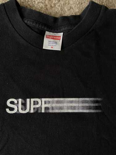 DS New Supreme Motion Logo Tee T-shirt SS16 rare box Bogo M Medium black  white