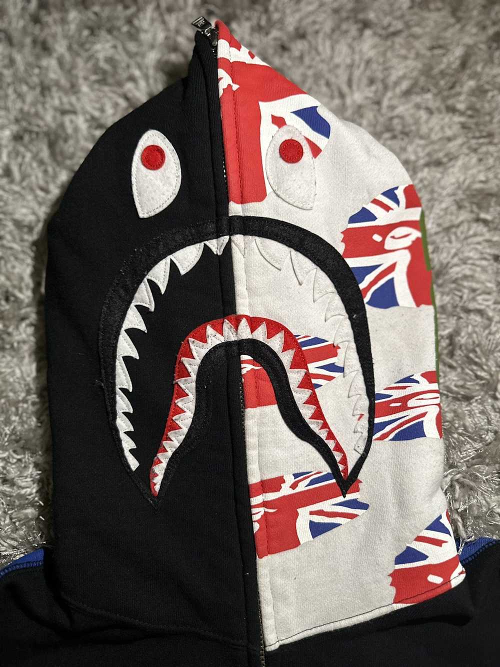 Bape Union Jack Shark Full Zip Hoodie - image 5