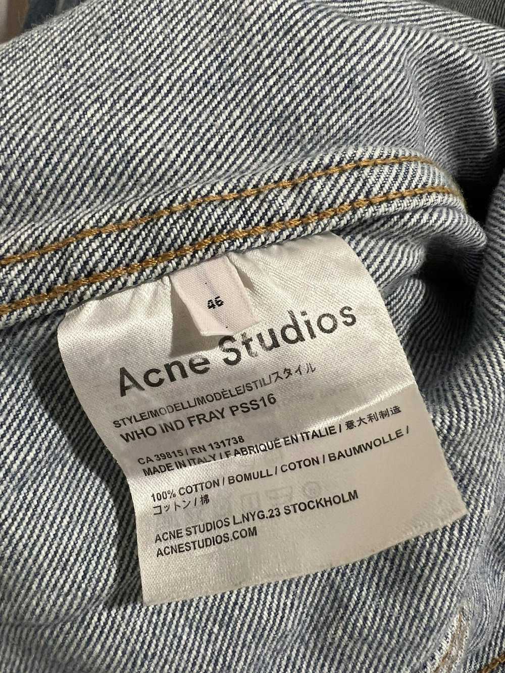 Acne Studios Acne Studios Fray Denim Jacket - image 3