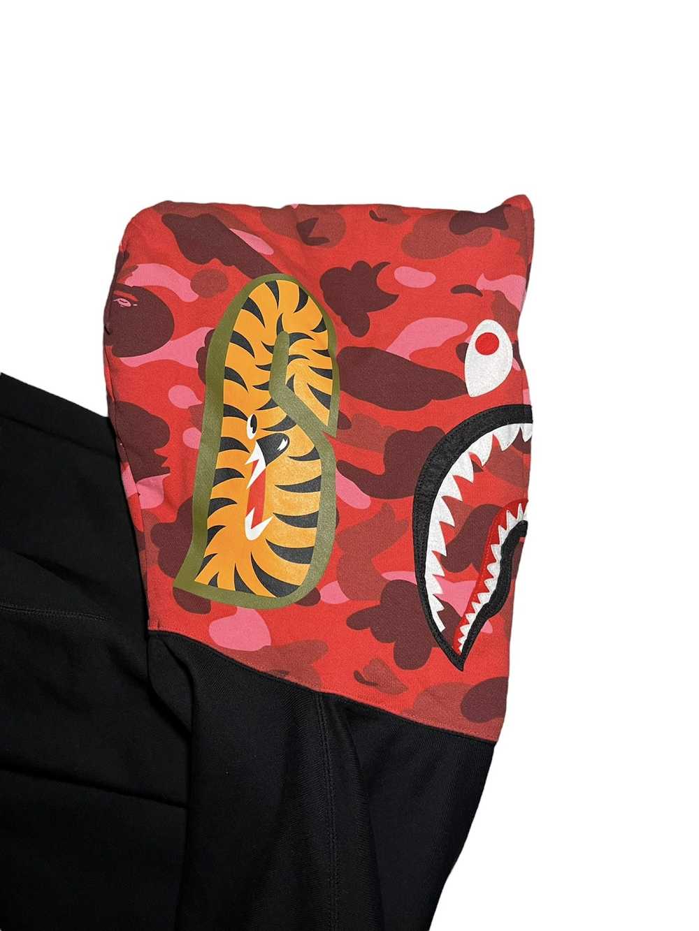 Bape × Nigo NFS Color Camo Shark Full Zip Hoodie - image 3