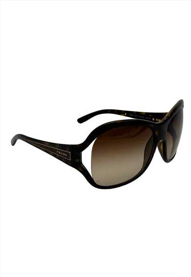 Prada Sunglasses Oversized Square Brown Tinted Log