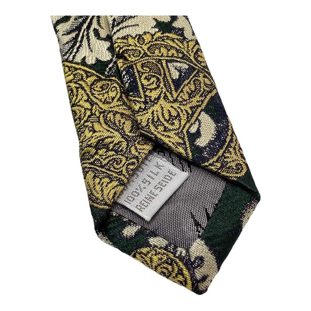 Moschino MOSCHINO Green Heart Print Silk Tie Ital… - image 5