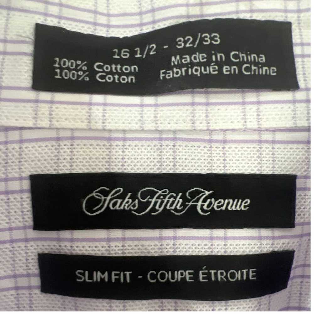 Saks Fifth Avenue SAKS FIFTH AVENUE Shirt White P… - image 3