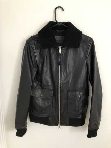 Allsaints Oban Aviator leather jacket