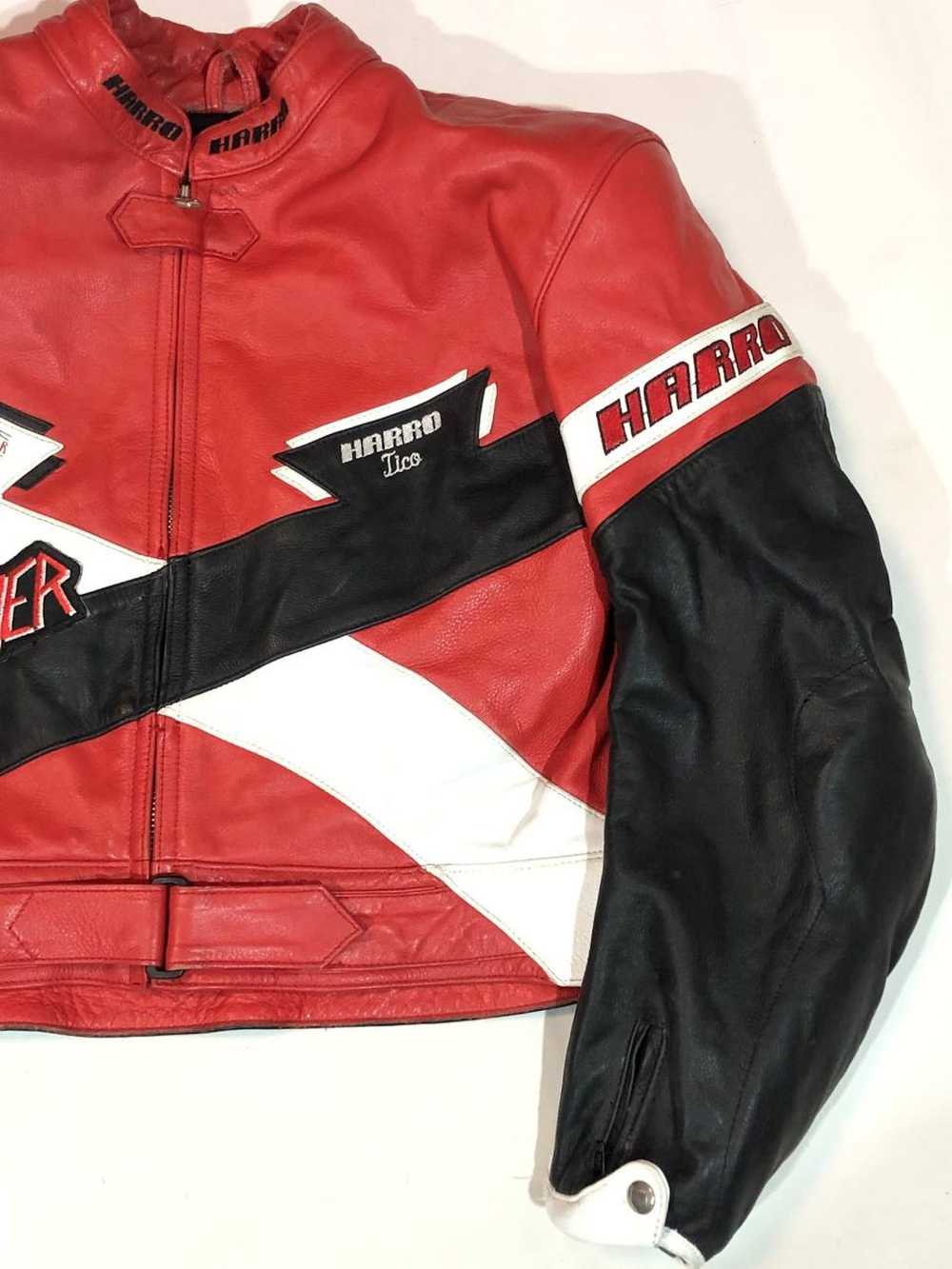 Leather Jacket × MOTO × Racing Harro Germany Leat… - image 3