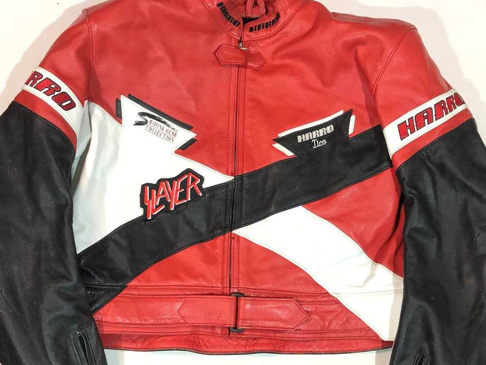 Leather Jacket × MOTO × Racing Harro Germany Leat… - image 5