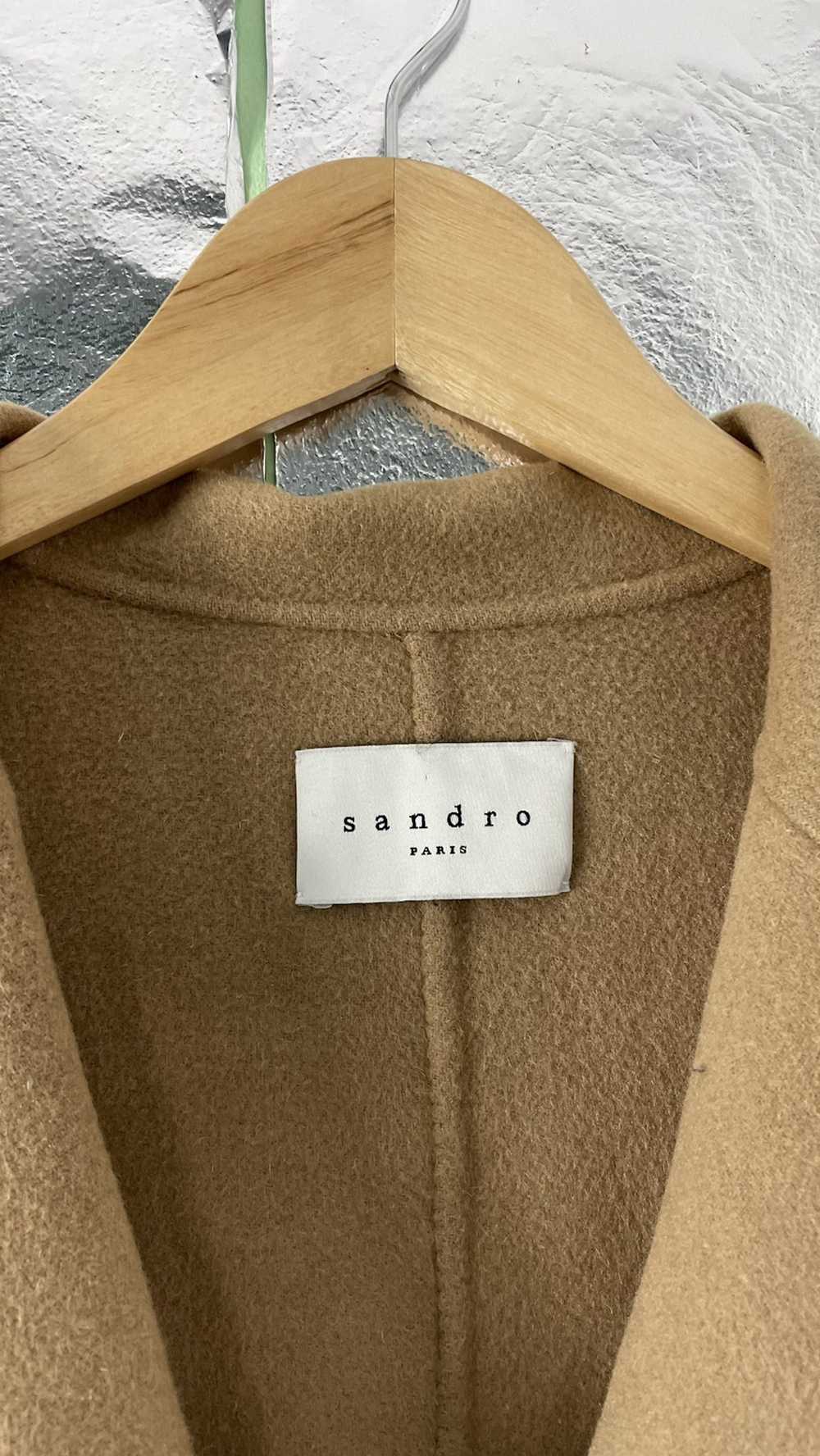 Designer × Sandro × Streetwear Sandro Beige Wool … - image 4