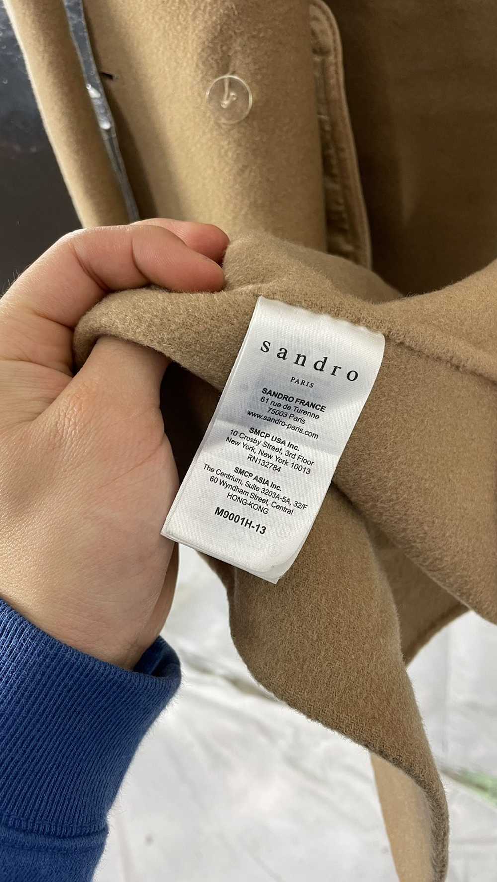 Designer × Sandro × Streetwear Sandro Beige Wool … - image 9