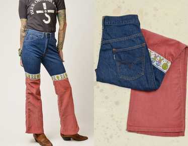 パンツ 70s Levi's Corduroy Patchwork Flare s-l400.jpg