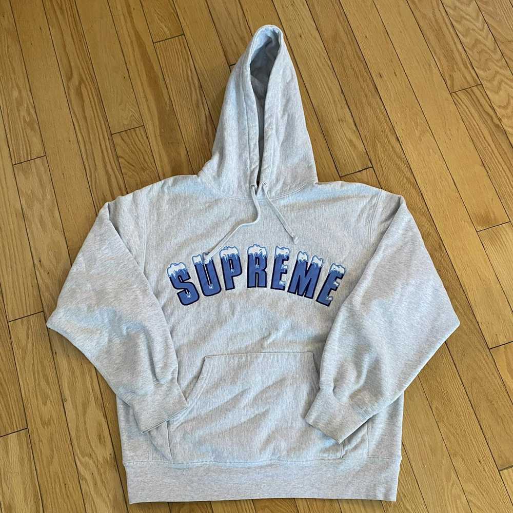 Supreme Used Supreme Icy Arc Hooded Sweatshirt Me… - image 1