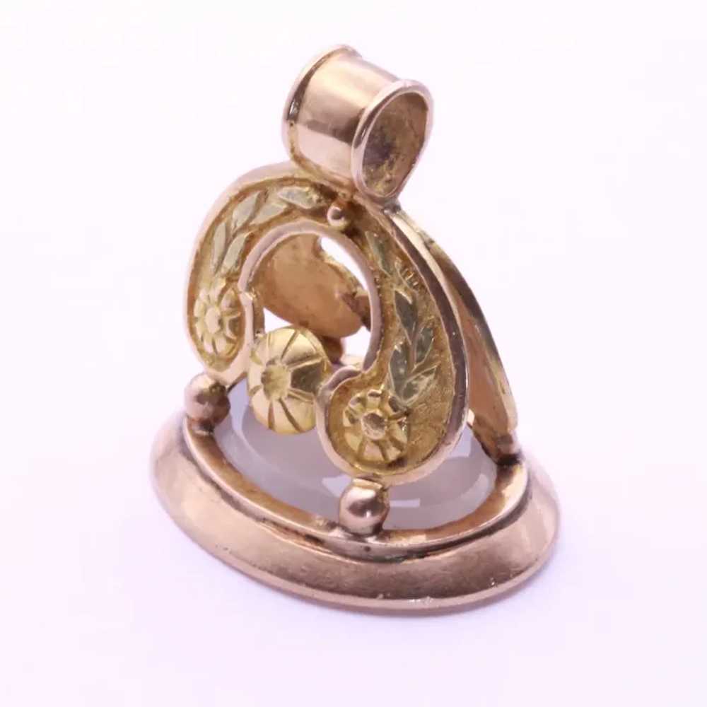 Antique Georgian gold fob pendant seal intaglio c… - image 10