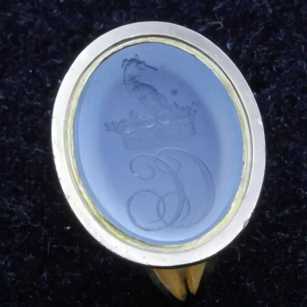 Antique Georgian gold fob pendant seal intaglio c… - image 7