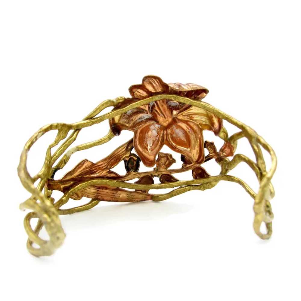 Vintage Artisan Copper & Brass Lily & Lily Of The… - image 5