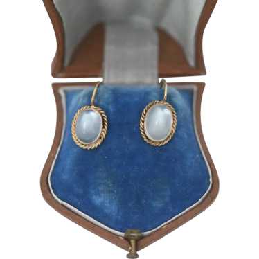 Antique 15ct Moonstone Earrings - image 1