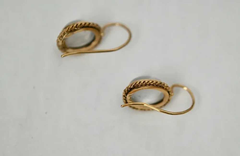 Antique 15ct Moonstone Earrings - image 5