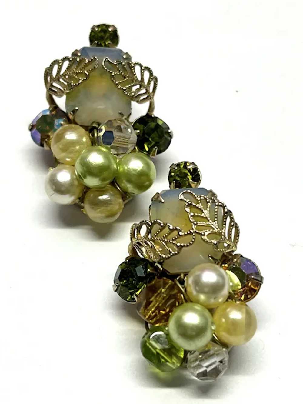 Vintage Kramer Crystal Rhinestone Earrings - image 2
