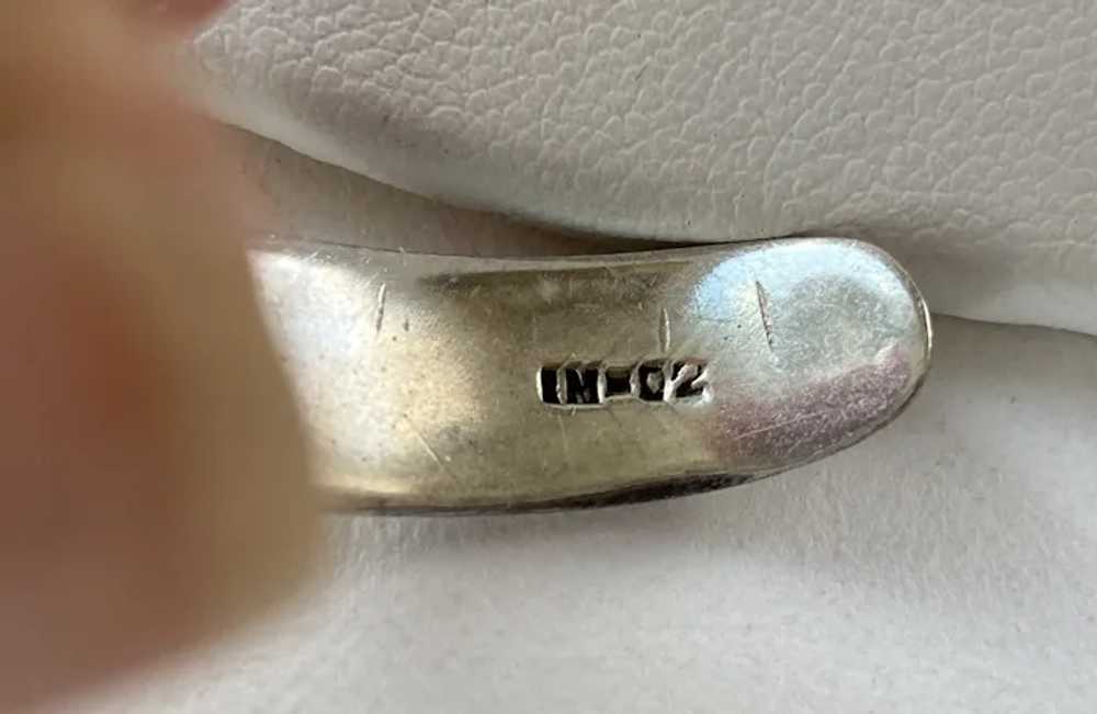 Mexican Sterling Lapis Lazuli Cuff Bracelet - image 6