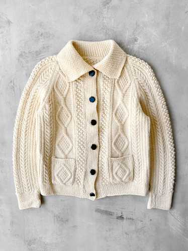 Wool Collared Cardigan 90's - Small