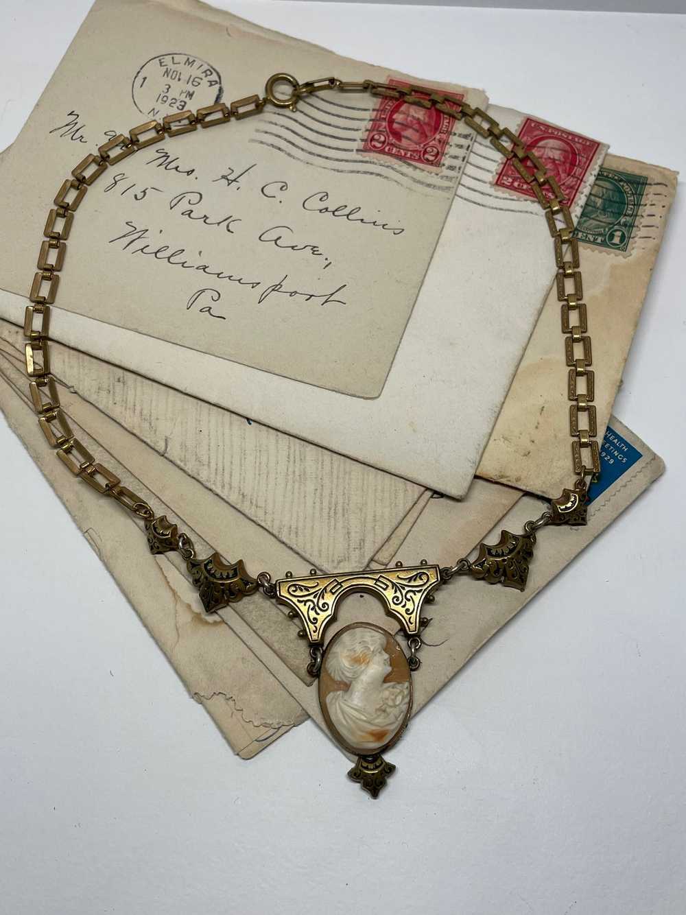 Victorian Drop Cameo Necklace - image 4