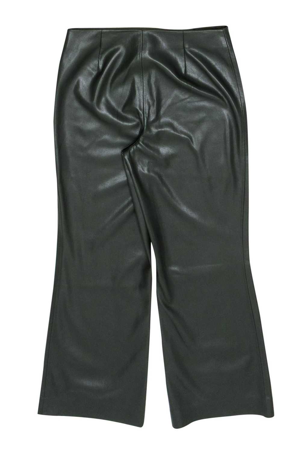 Alice And Olivia Olive Green Faux Leather Pants Sz 8 Gem 2696