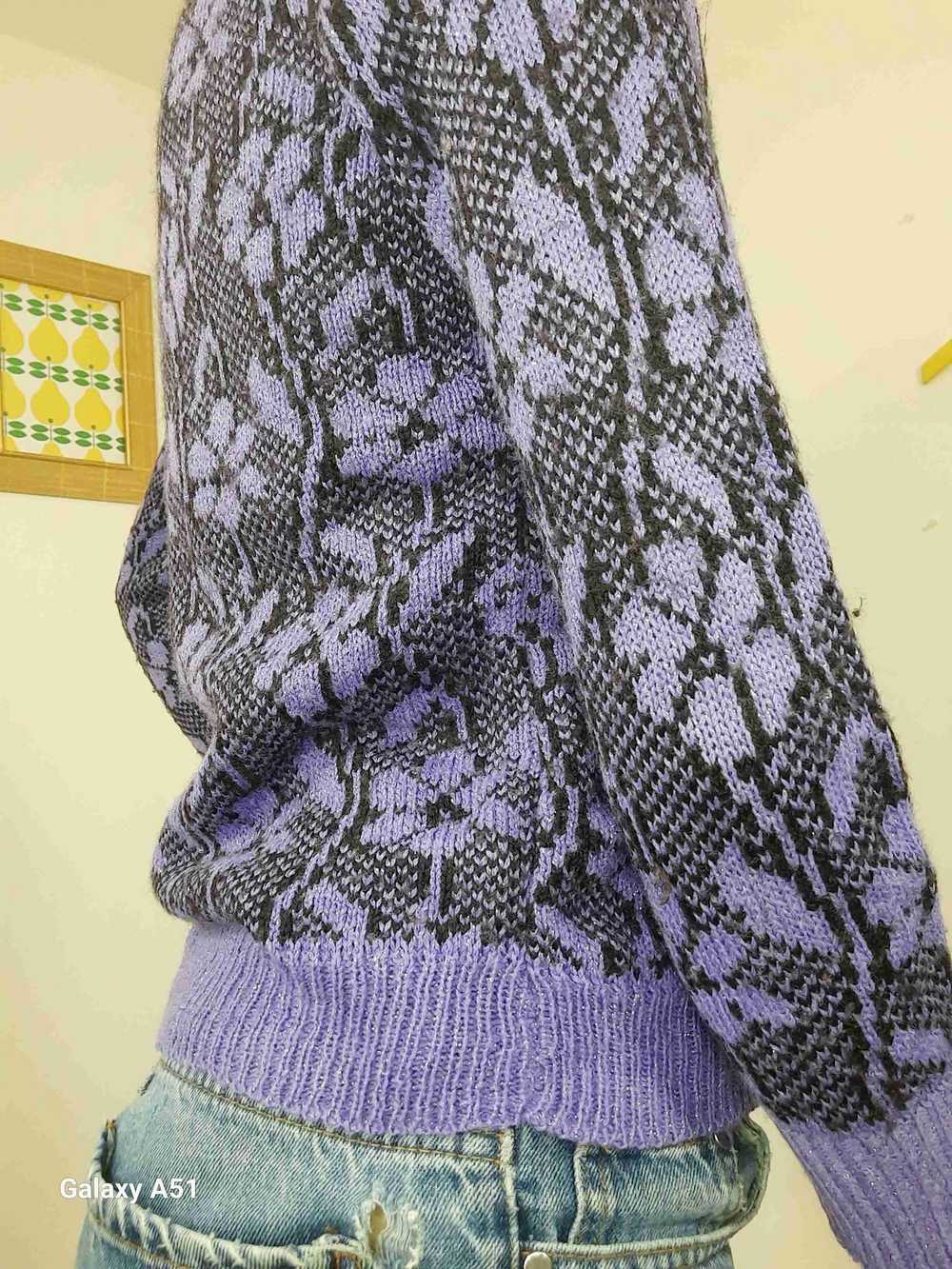 Lurex sweater - Vintage 80's sweater in sparkling… - image 5