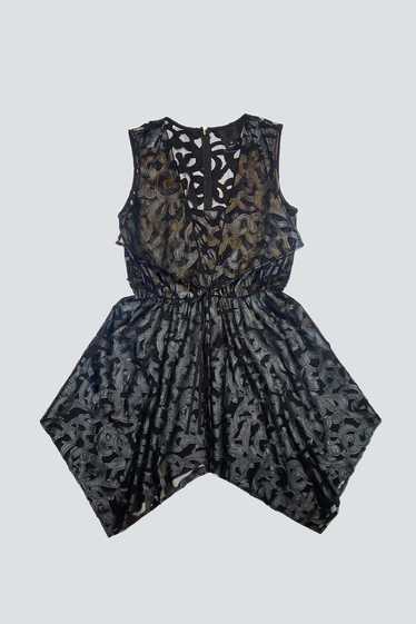 Vintage Anna Sui Grunge Paisley Dress - Black