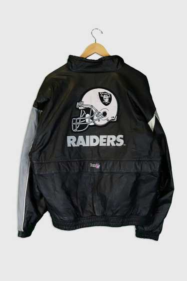 Vintage NFL La Raiders Quarter Embroidered Leathe… - image 1
