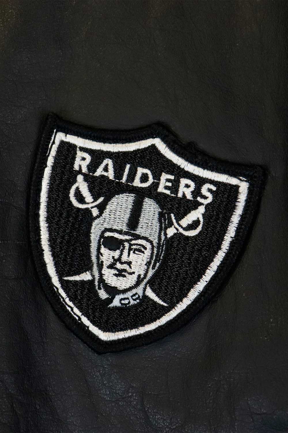 Vintage NFL La Raiders Quarter Embroidered Leathe… - image 4
