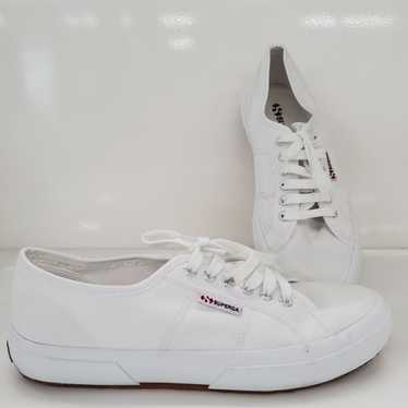 Superga Lace Up Canvas Sneakers In White Size 41.5 - image 1