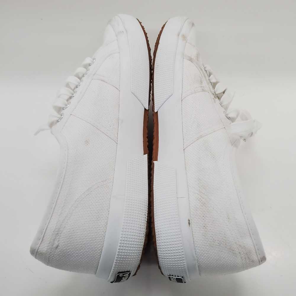Superga Lace Up Canvas Sneakers In White Size 41.5 - image 2
